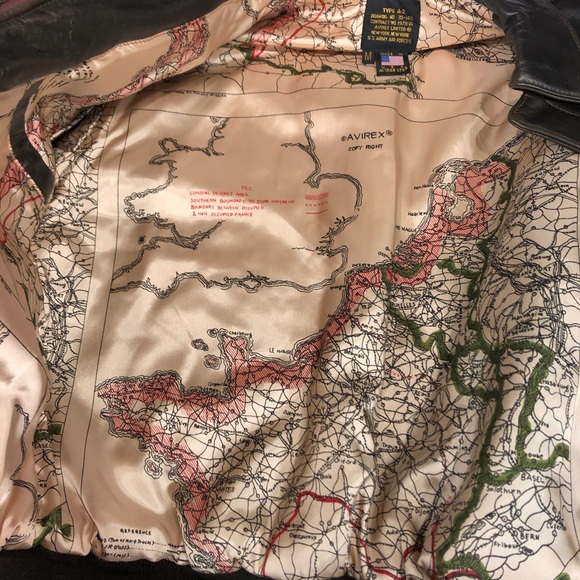 Men NWOT sz M Avirex A-2 bomber leather jacket - Picture 7 of 10